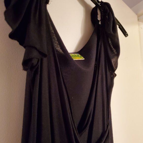 🇳🇵Synergy Asymmetrical flowy Dress - Black S/M - Picture 8 of 10